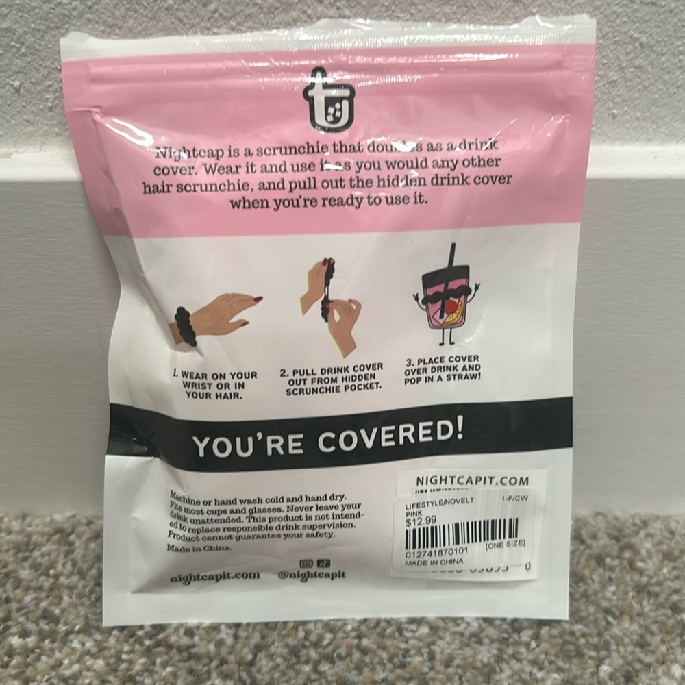 Nightcap Drink Cover Pink - Picture 2 of 2